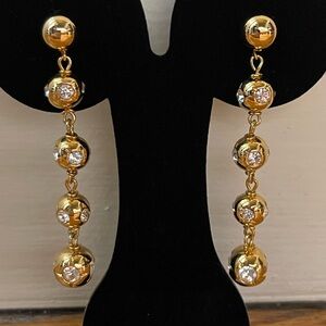 Vintage Exquisite Gold Drop Earrings